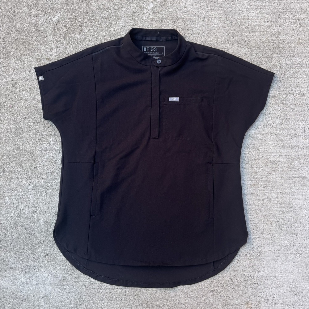 Figs Black Medical Scrub Top - Picture 3 of 6